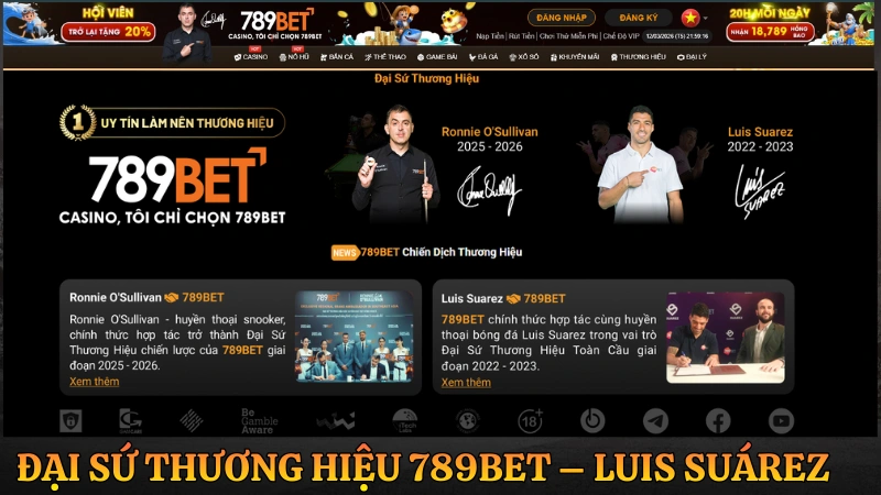 789BET đại sứ thương hiệu Luis Suarez
